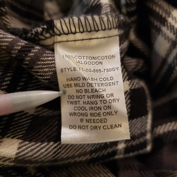 Stetson Womens Long Sleeve Pearl Snap Plaid Flannel Black White Sequins Size M - Picture 10 of 12